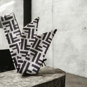 Stylish Black and White Geometric Scarf